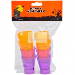 Halloween - Pack 8 copos shot plásticos