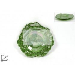 Taça redonda verde de vidro 19cm