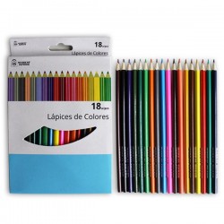 Pack de 18 lápis de cores